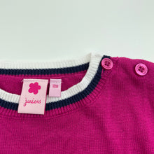 Load image into Gallery viewer, Girls Juniors, knitted cotton long sleeve dress, EUC, size 1-2, L: 40cm