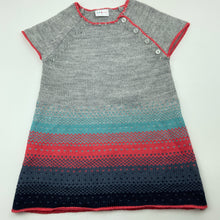 Load image into Gallery viewer, Girls Jack &amp; Milly, acrylic/wool knitted casual dress, EUC, size 1, L: 42cm