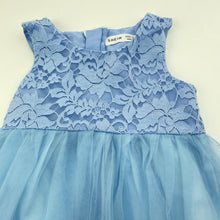 Load image into Gallery viewer, Girls SHEIN, tulle &amp; floral lace party dress, GUC, size 0, L: 39cm
