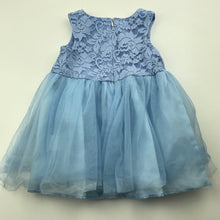 Load image into Gallery viewer, Girls SHEIN, tulle &amp; floral lace party dress, GUC, size 0, L: 39cm