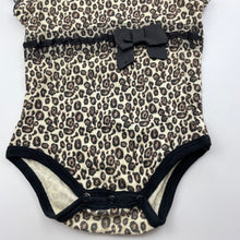 Load image into Gallery viewer, Girls Baby Essentials, leopard print cotton bodysuit / romper, FUC, size 12 months,  