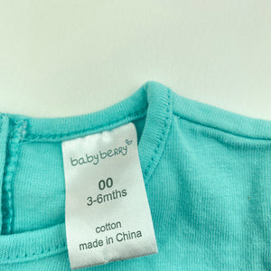 Girls Baby Berry, blue cotton t-shirt / top, butterfly, EUC, size 00,  