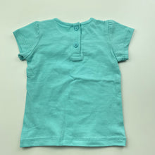 Load image into Gallery viewer, Girls Baby Berry, blue cotton t-shirt / top, butterfly, EUC, size 00,  