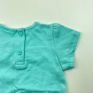 Girls Baby Berry, blue cotton t-shirt / top, butterfly, EUC, size 00,  