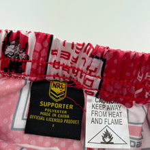 Load image into Gallery viewer, unisex NRL Supporter, St George Dragons lightweight pyjama shorts, GUC, size 1,  