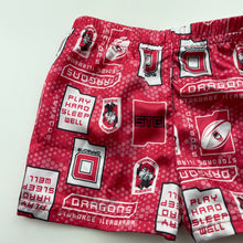 Load image into Gallery viewer, unisex NRL Supporter, St George Dragons lightweight pyjama shorts, GUC, size 1,  