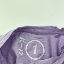 Load image into Gallery viewer, Girls KID, purple cotton broderie trim top, EUC, size 1,  