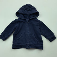 Load image into Gallery viewer, unisex Target, navy fleece lined zip hoodie sweater, FUC, size 000,  