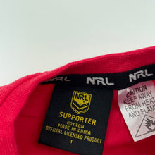 Load image into Gallery viewer, unisex NRL Supporter, St George Dragons cotton t-shirt / top, EUC, size 1,  