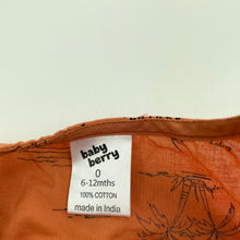 Load image into Gallery viewer, unisex Baby Berry, lightweight cotton romper, EUC, size 0,  