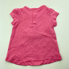 Load image into Gallery viewer, Girls Baby Berry, pink cotton t-shirt / top, zebra, EUC, size 00,  