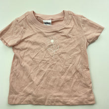 Load image into Gallery viewer, Girls Anko, pink cotton t-shirt / top, flower, EUC, size 0000,  