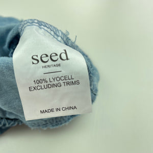 Girls Seed, blue lyocell ruffle shorts / bloomers, EUC, size 000,  