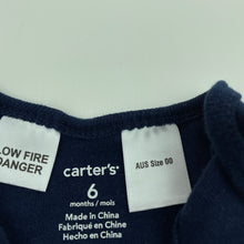 Load image into Gallery viewer, Boys Carters, navy cotton bodysuit / romper, GUC, size 00,  