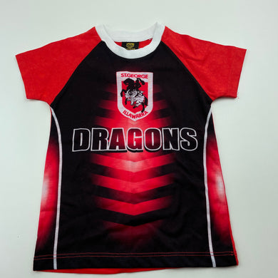 unisex NRL Supporter, St George Dragons t-shirt / top, EUC, size 1,  