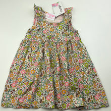 Load image into Gallery viewer, Girls Mango, floral cotton casual dress, NEW, size 1, L: 44cm