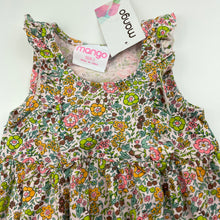 Load image into Gallery viewer, Girls Mango, floral cotton casual dress, NEW, size 1, L: 44cm