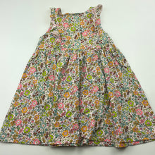 Load image into Gallery viewer, Girls Mango, floral cotton casual dress, NEW, size 1, L: 44cm