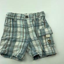 Load image into Gallery viewer, Boys Next, checked cotton shorts, adjustable, GUC, size 00,  