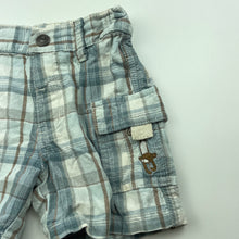 Load image into Gallery viewer, Boys Next, checked cotton shorts, adjustable, GUC, size 00,  