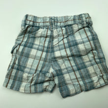 Load image into Gallery viewer, Boys Next, checked cotton shorts, adjustable, GUC, size 00,  