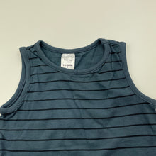 Load image into Gallery viewer, Boys Tiny Little Wonders, blue stripe cotton singlet / tank top, EUC, size 0,  