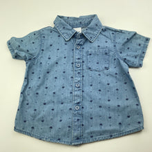 Load image into Gallery viewer, Boys Target, chambray cotton short sleeve shirt, GUC, size 0,  