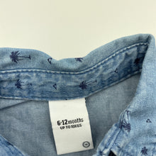 Load image into Gallery viewer, Boys Target, chambray cotton short sleeve shirt, GUC, size 0,  