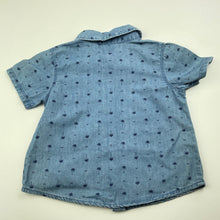 Load image into Gallery viewer, Boys Target, chambray cotton short sleeve shirt, GUC, size 0,  