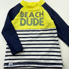 Load image into Gallery viewer, Boys Cancer Council, long sleeve rashie / swim top, GUC, size 0,  