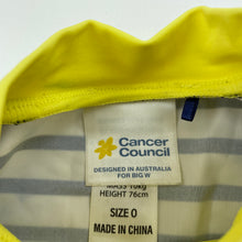 Load image into Gallery viewer, Boys Cancer Council, long sleeve rashie / swim top, GUC, size 0,  