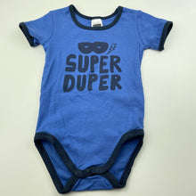 Load image into Gallery viewer, Boys Kids &amp; Co, blue cotton bodysuit / romper, EUC, size 0,  