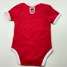 Load image into Gallery viewer, unisex NRL Supporter, St George Dragons cotton bodysuit / romper, EUC, size 00,  