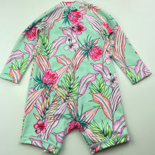 Load image into Gallery viewer, Girls Bonds, floral all-in-one rashie suit, EUC, size 0,  