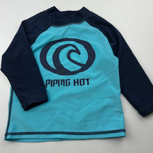 Load image into Gallery viewer, Boys Piping Hot, long sleeve rashie / swim top, FUC, size 1,  