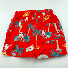 Load image into Gallery viewer, Boys Dymples, lightweight Christmas board shorts, elasticated, EUC, size 1,  