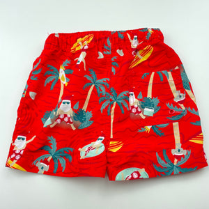 Boys Dymples, lightweight Christmas board shorts, elasticated, EUC, size 1,  