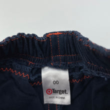 Load image into Gallery viewer, Boys Target, navy cotton pants, elasticated, EUC, size 00,  