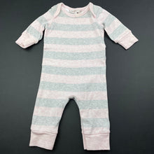 Load image into Gallery viewer, Girls Fox &amp; Finch, pink &amp; grey cotton romper, FUC, size 3 months,  