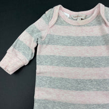 Load image into Gallery viewer, Girls Fox &amp; Finch, pink &amp; grey cotton romper, FUC, size 3 months,  