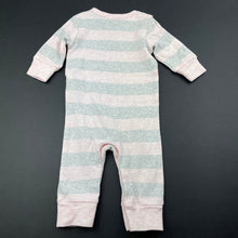 Load image into Gallery viewer, Girls Fox &amp; Finch, pink &amp; grey cotton romper, FUC, size 3 months,  