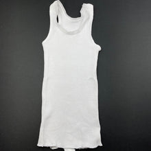 Load image into Gallery viewer, unisex Bonds, white ribbed cotton singlet top, FUC, size 0,  