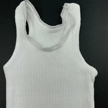 Load image into Gallery viewer, unisex Bonds, white ribbed cotton singlet top, FUC, size 0,  
