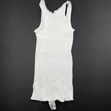 Load image into Gallery viewer, unisex Bonds, white ribbed cotton singlet top, FUC, size 0,  