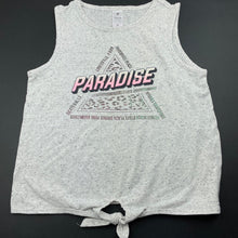 Load image into Gallery viewer, Girls Target, grey marle tie front tank top, EUC, size 10,  