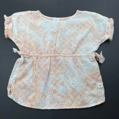 Girls Carrement Beau, lightweight broderie cotton top, EUC, size 5,  