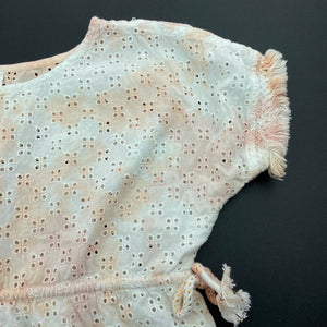 Girls Carrement Beau, lightweight broderie cotton top, EUC, size 5,  