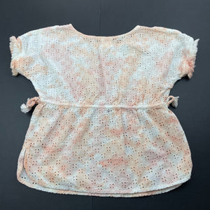 Girls Carrement Beau, lightweight broderie cotton top, EUC, size 5,  
