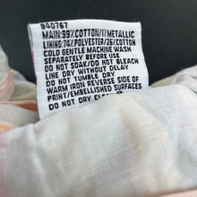 Load image into Gallery viewer, Girls Mango, lined metallic stripe summer dress, FUC, size 3, L: 58cm