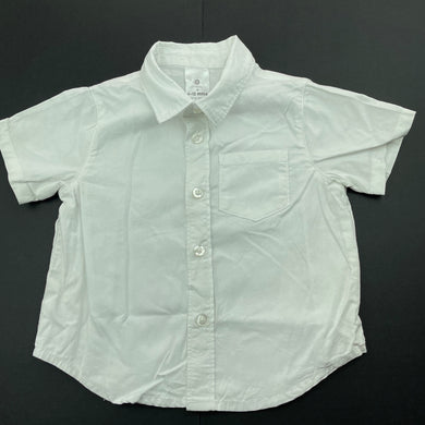 Boys Target, white cotton short sleeve shirt, FUC, size 0,  